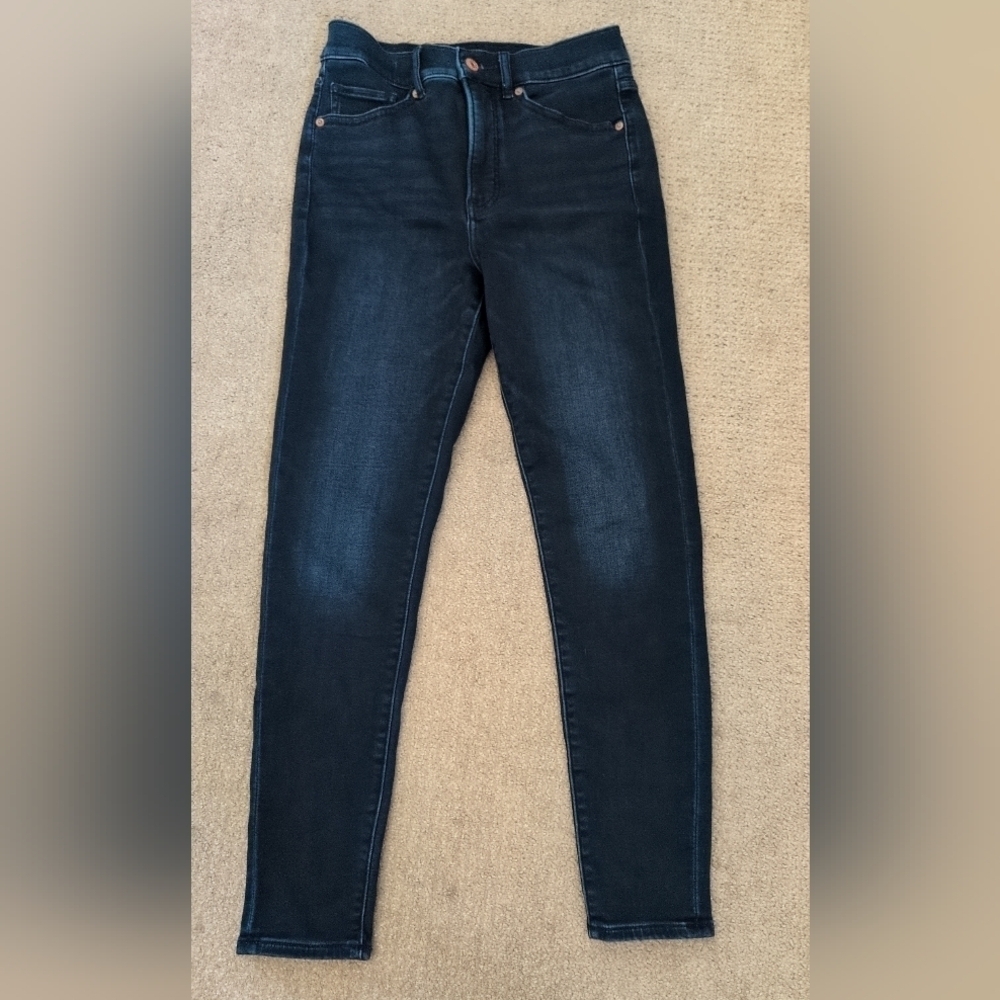 Express Skinny High Rise Dark Wash Regular Length Denim/ Jeans